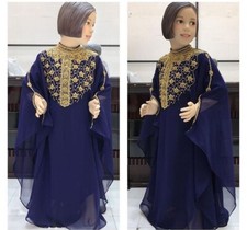 SALE New Kids Caftan African Attire Bridesmaid Abaya Beaded Dubai Long Gown 115