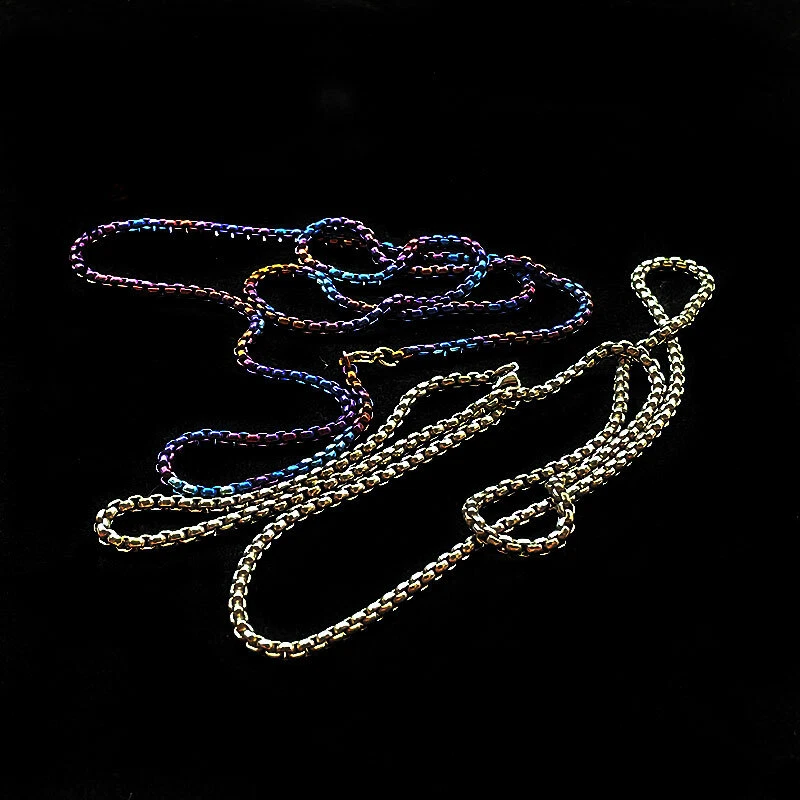 25.59" Reintitan Anhänger Halskette Schmuckkette für Männer und Frauen 65cm - Bild 4 von 4