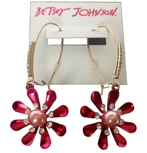 NWT Betsey Johnson Pink Nutcracker Pearl Christmas Dangle  display picture 1