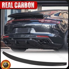 Dry Carbon Fiber Rear Trunk Spoiler Wing Lip For Porsche Panamera 971 2017-2021