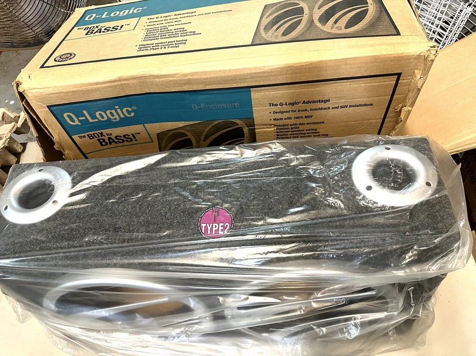 Q-Logic QLH-1.0010DS Type w Duel 10" Car Speaker Hatchback Box Ported type 2 NEW - Image 4 of 4