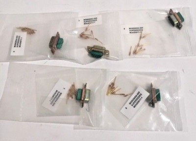 5 NEW ITT Cannon M24308/4-1F Mil-Spec D-Sub Connector 9-Pin w/M39029/64-369 Pins