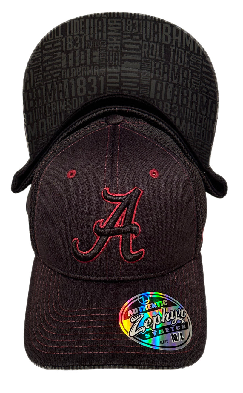 Zephyr NCAA Alabama Crimson Tide “Undercard” Curved Bill Stretch - Main Image