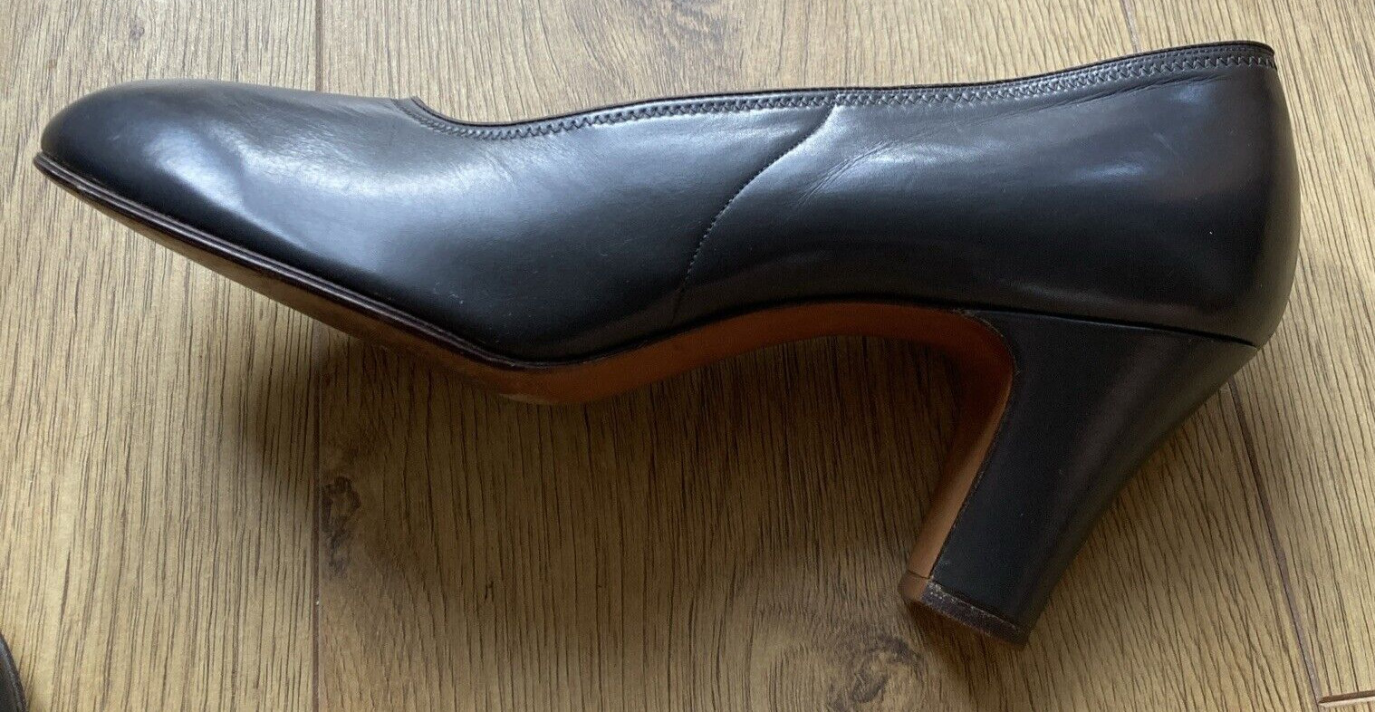 Vintage Ladies 1940s/1950s?  Grey All Leather  Shoes, Smallish Size 7B, Goodwood 6