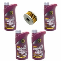 MotoröL ÖLfilter MF136 Set 15W50 4 Liter FüR Beta Alp 350 M4 Baujahr 2004-2016