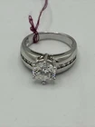 Vtg SW Sterling Silver 925 CZ Crystal Ring size 7.75