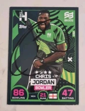 Chris Jordan Signed The 100 Cricket Trade Card Topps Select Australia T20
