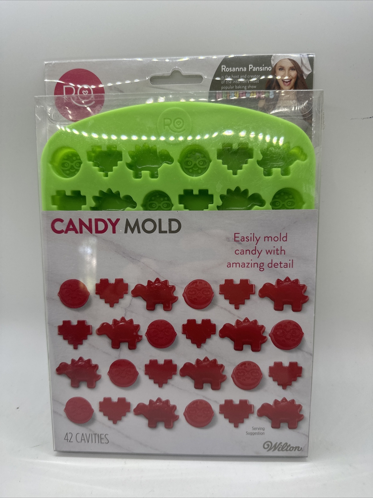 Rosanna Pansino Nerdy Nummies DINOSAUR Silicone Candy Mold 42-Cavities by Wilton