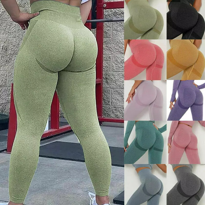 Women Seamless Yoga Pants High Waist Leggings Butt Lifter Tummy