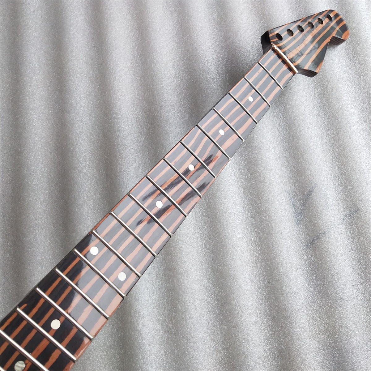 Electric Guitar Neck part Zebra wood 6 Strings gloss 22
