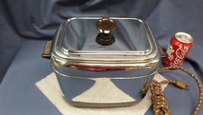 781D Vtg Nesco 1950's Deep Fryer CHROME Model N 140 E Works Fine MADE in USA