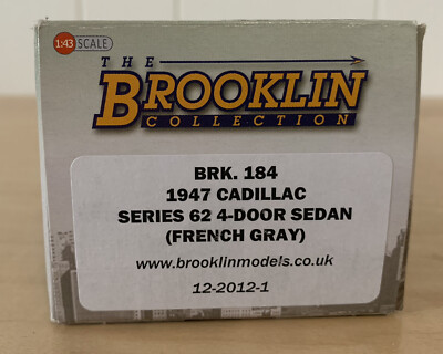 Brooklin Models BRK184 – Cadillac S62 1947 – 1/43 Grise – White Metal – Occasion