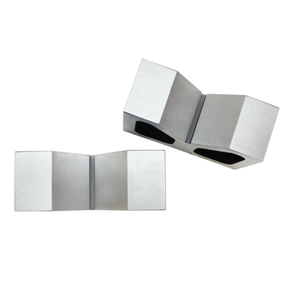 2x V-Block Aus Gusseisen 3 Zoll | Präzisions-Winkelblock Für Werkbank & Fräsarbeiten | 75mm X 31mm X 56mm