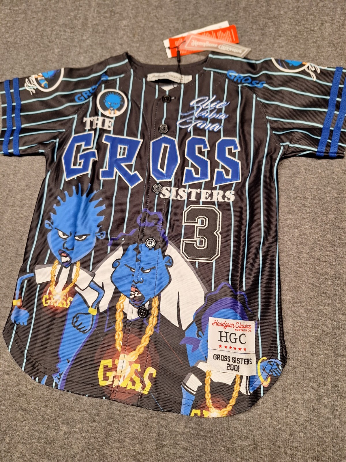 The Gross Sisters Pinstripe Baseball Jersey Size Youth Small NWT