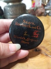 Vintage Sears roebuck & Co. world's largest store celluloid knife sharpener