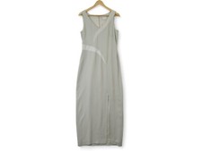 Dusk Frank Usher Evening Dress Ladies UK 14 Stone Sleeveless Front Slit Long