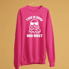 This is some Boo Sheet Sweatshirt Ghost Witch Funny Joke Glasses Halloween Gifts