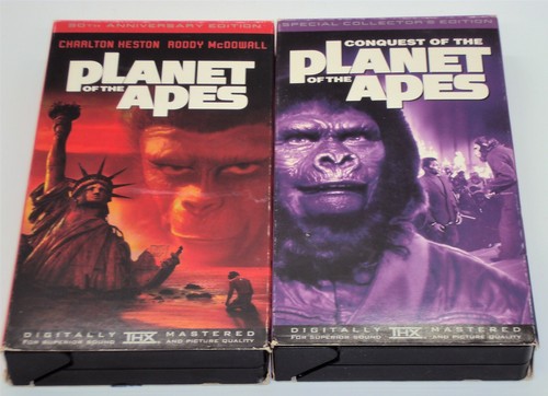 PLANET OF THE APES & CONQUEST VHS Original Sci-Fi Cult Classics Roddy McDowall