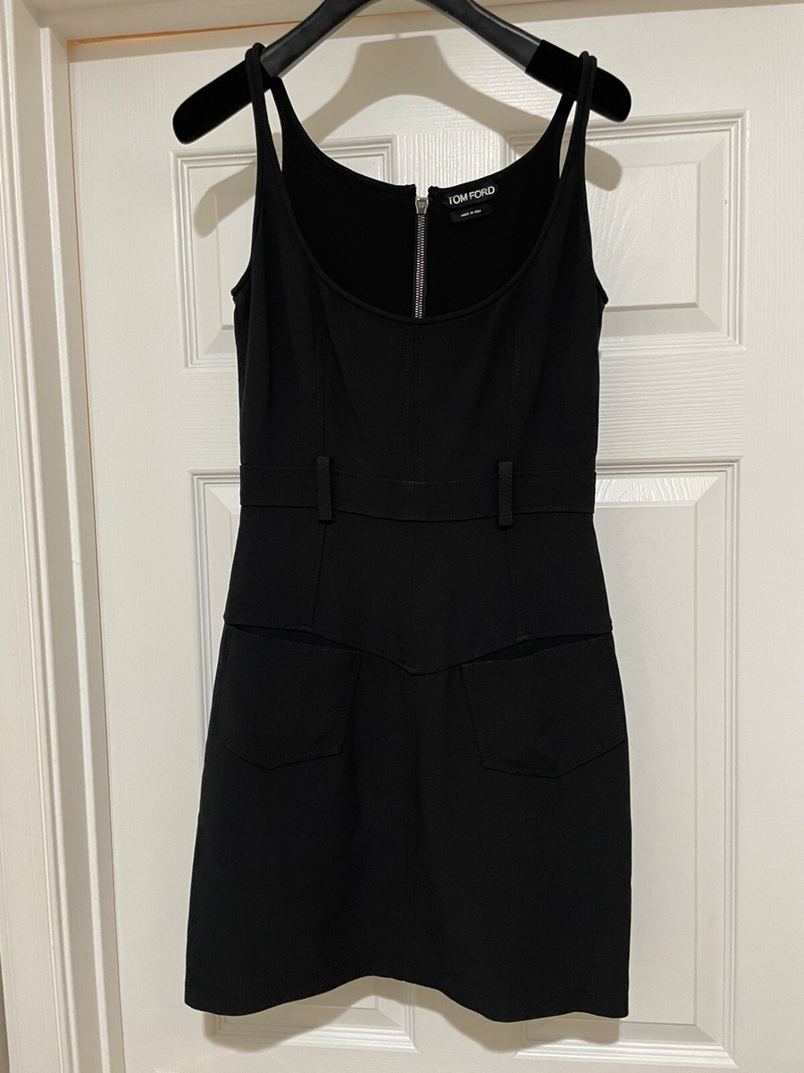 TOM FORD STUNNING BLACK MINI DRESS SIZE 38