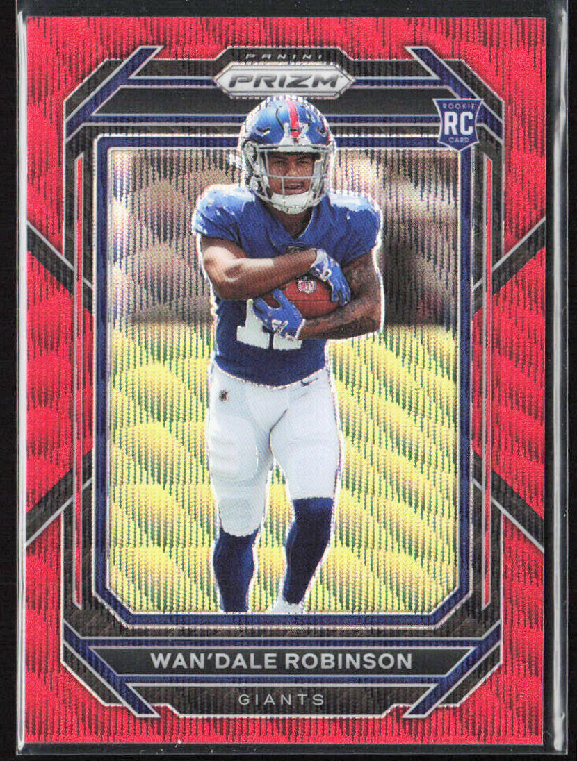 2022 Panini Prizm Wan'Dale Robinson Red Wave Rookie /149 #315 New York Giants