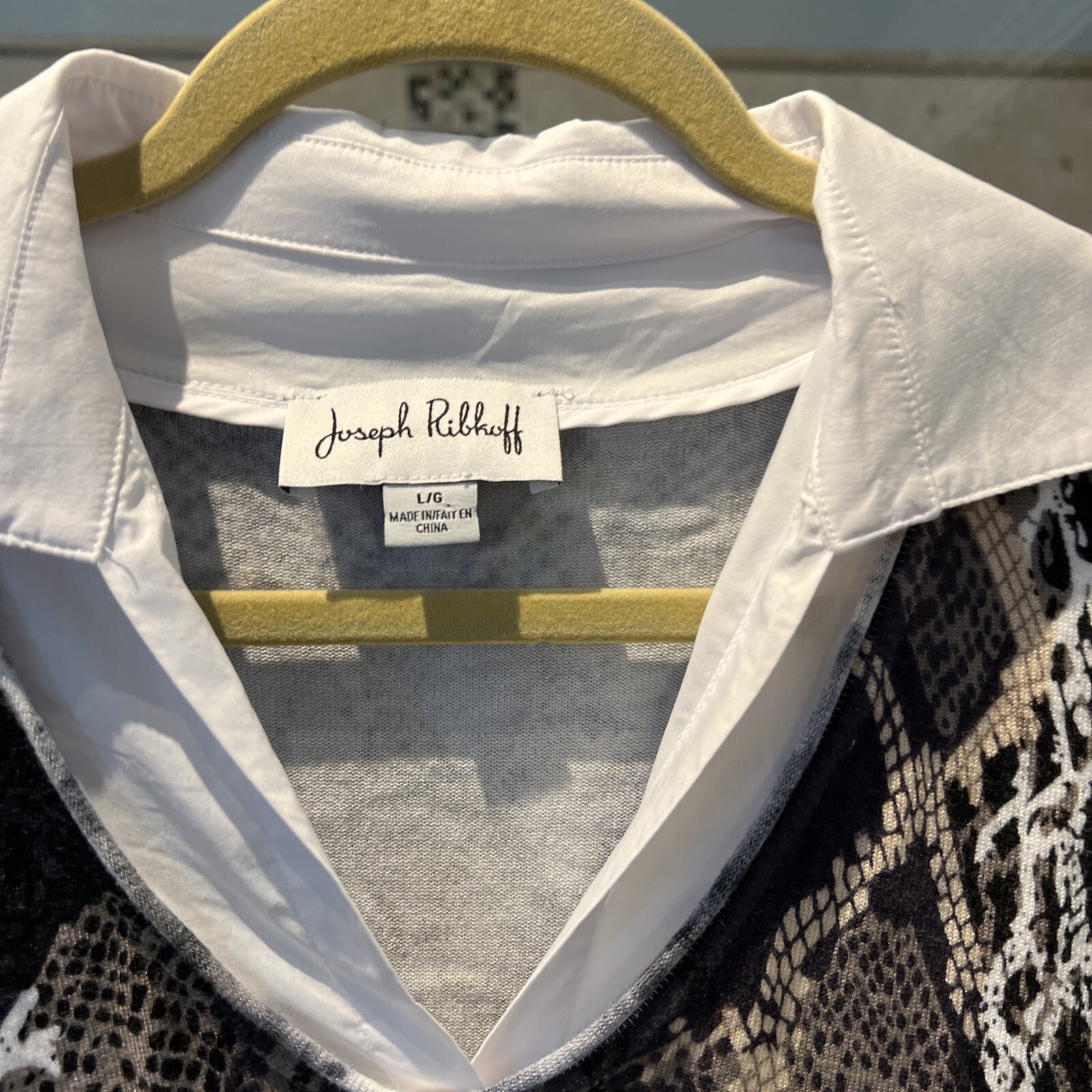 Joseph Ribkoff Layered Python Sweater Black Size L - image 6