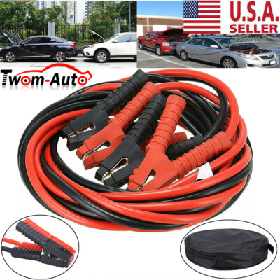 Heavy Duty Power Jumper Booster Cables Commercial Grade Battery 2 Gauge 600 AMP