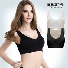 Seamless Comfort Sports Bras Stretch Crop Top Comfy Shapewear Vest Support S-4XL
