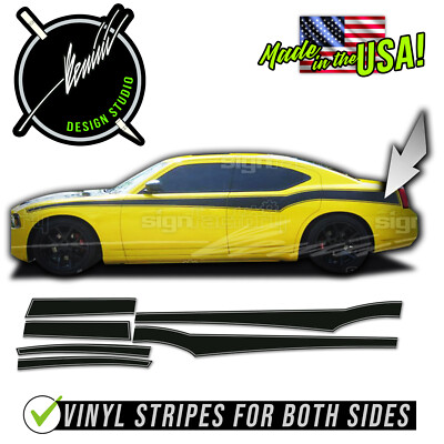 Side Stripe Decal -Fits Dodge Charger 2006-2010 SRT RT SXT Daytona #4