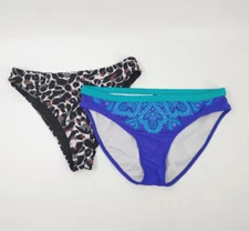 Set 2 Bikini Bottom VM Swim / Sioro XL Blue-Black Swimwear Resort Beach Bundle