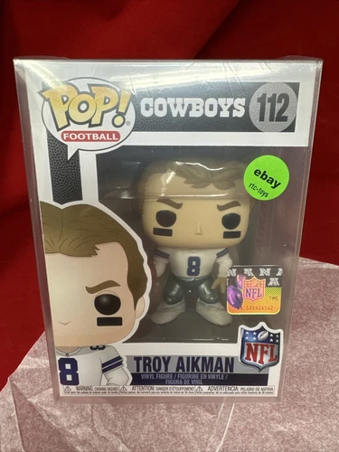 Funko Pop! NFL Troy Aikman Dallas Cowboys Football #112 Vaulted 2018 W/Protector