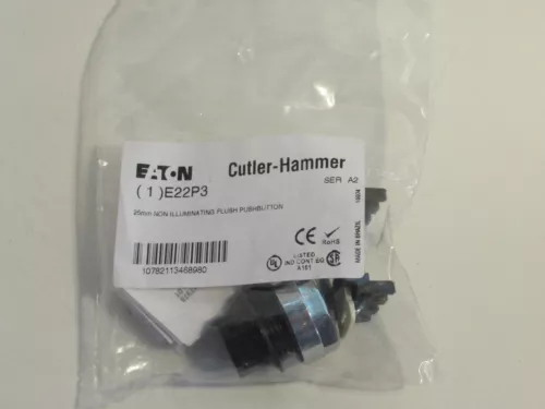 EATON / CUTLER HAMMER E22P3 SER. A2 25mm NON ILLUMINATING FLUSH PUSHBUTTON NEW 