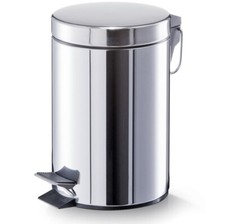 Small 3 Litre S/steel Bathroom Pedal Bin Kitchen Toilet Rubbish - 4 Colours