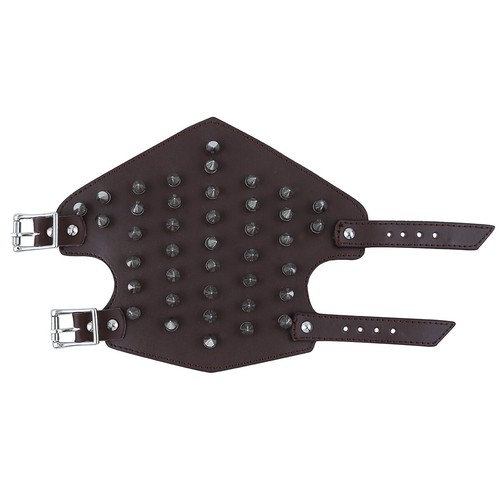 Pulsera con guantelete de cuero sintético para hombres brazaletes medievales de tiro con arco protector de muñeca vikingo - Imagen 19 de 37