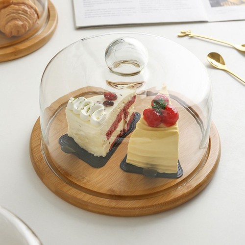 Dessert Table Display Set Cake Stand Cake Dome Tray Glass Dome Food Cover Dome - Picture 5 of 12