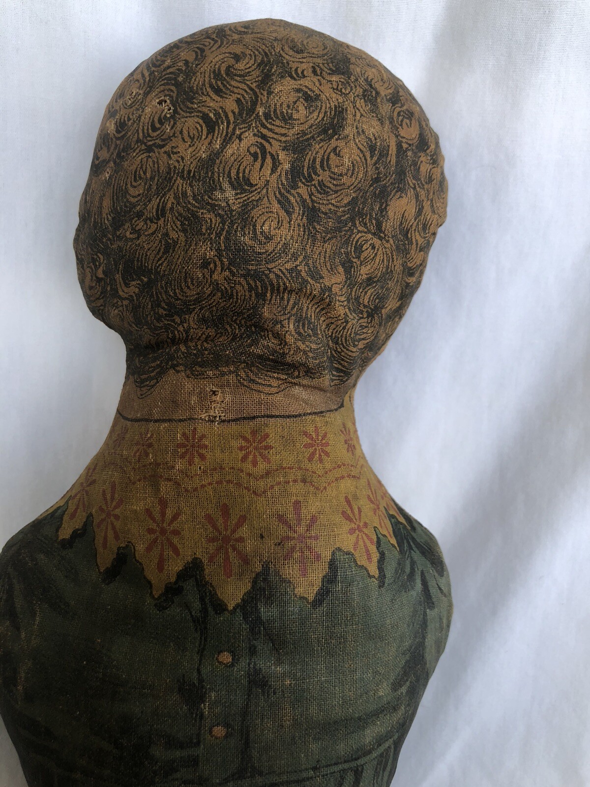 Antique Printed Cloth Doll c. 1900 Straw Stuffed Very Cute LOOK !!!! eBay