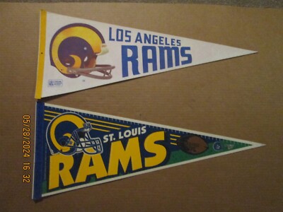 NFL Los Angeles Rams Circa 1980's 3D & St. Louis Rams 1997 Team Logo ...
