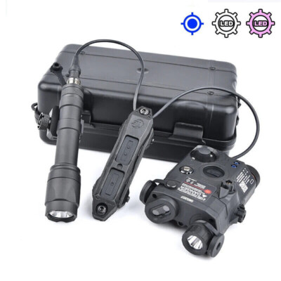 Tactical PEQ 15 UHP Blue Dot Laser IR Fill light Flashlight Dual