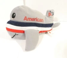 AMERICAN AIRLINES PLUSH AIRPLANE AAiron Stuffed 8"