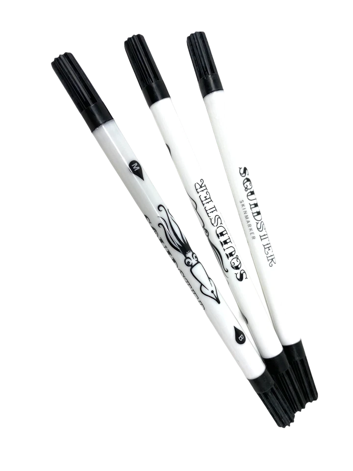 INKgrafiX® Steriler Hautstift Schwarz Squidster Skin Marker Haut Stift Tattoo DE