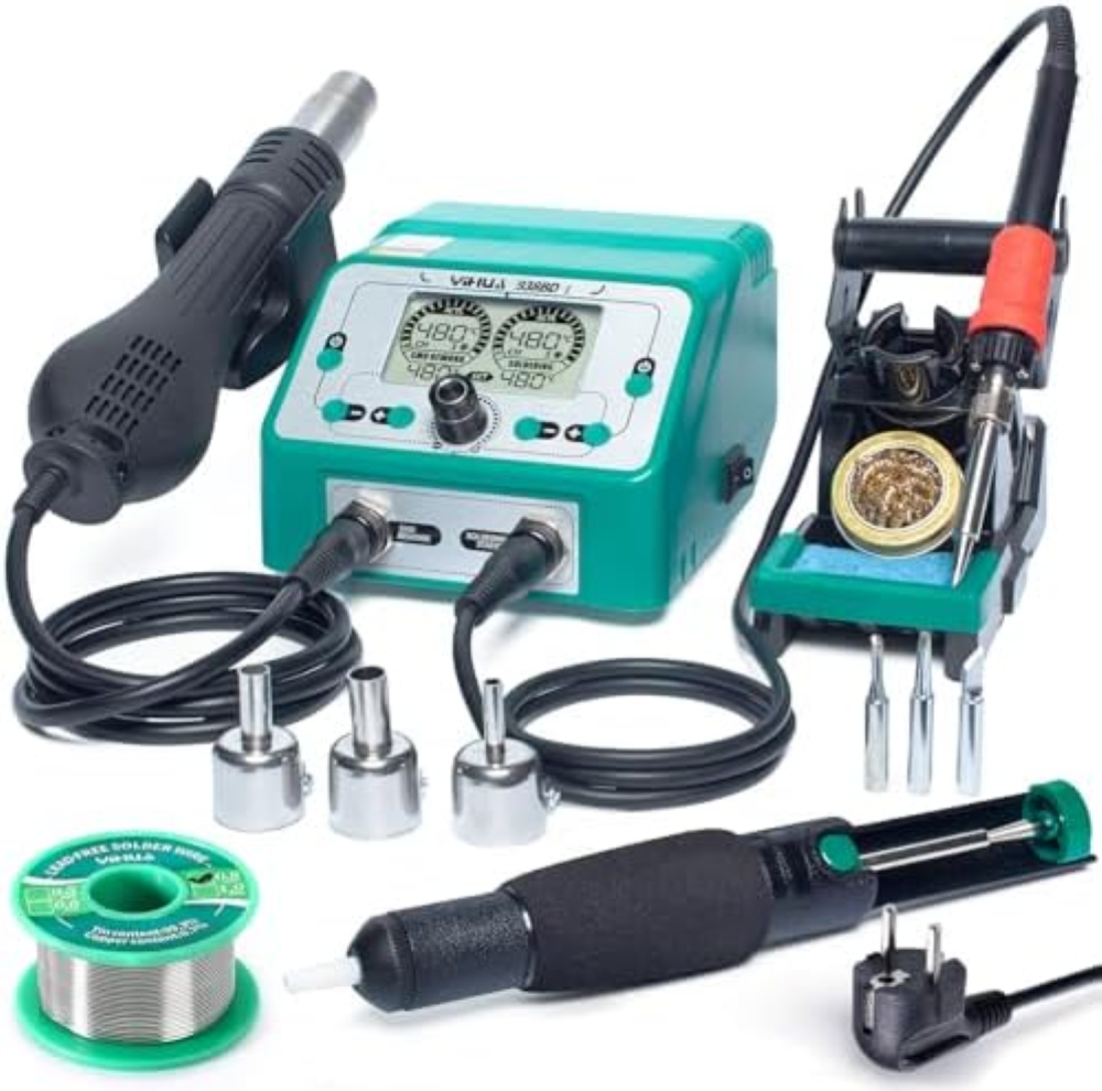 YIHUA 938BD+ I stazione saldante dissaldante ad aria calda SMD 2 IN 1 stazioni d