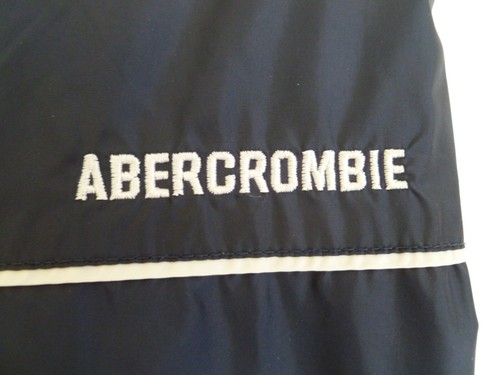 VINTAGE ABERCROMBIE & FITCH AF 92 1/4 Zip Lined Windbreaker Navy Size Medium 90s - Picture 3 of 10