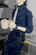 Dollmore 1/3SD&Uncle BJD Wrist Watch Black Dial Plate PU Strap Photo Accessory