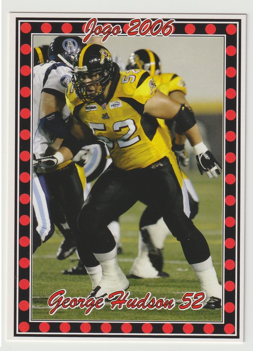 ジョージ サインカード 2006 Jogo CFL George Hudson Card #164 Hamilton Tiger-Cats