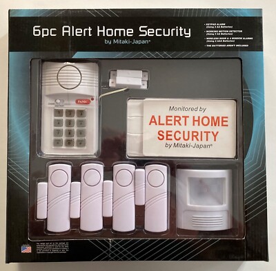 HOME SECURITY ALARM SYSTEM WITH MOTION DETECTOR, DOOR SENSORS, SIREN