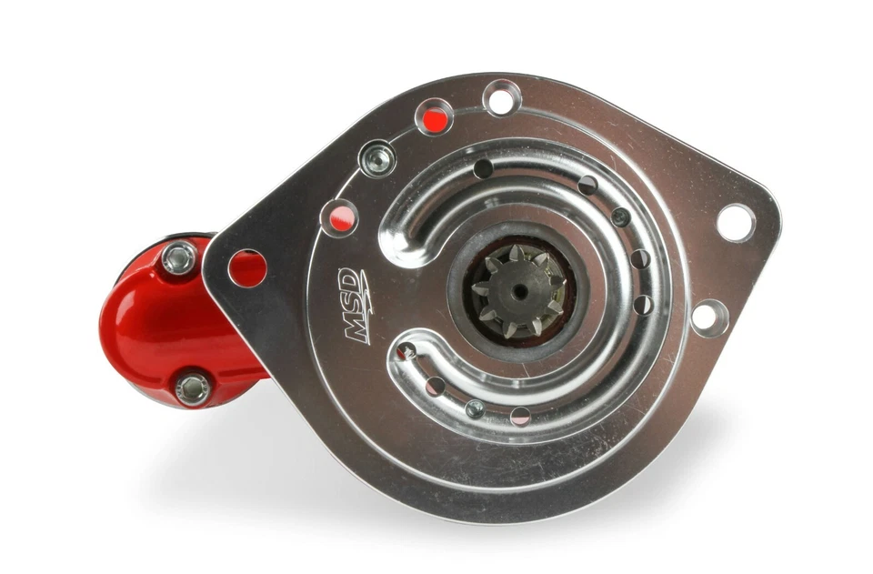 Arranque DynaForce rojo MSD 5090 para Ford bloque pequeño con engranaje de anillo de profundidad de 3/4" Foto 3 de 4