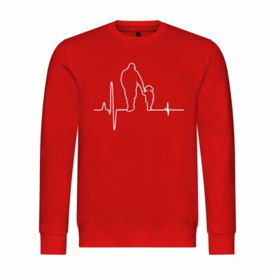 Mens Sweatshirt Jumper Heartbeat Father And Daughter Dad Family Fathers Day