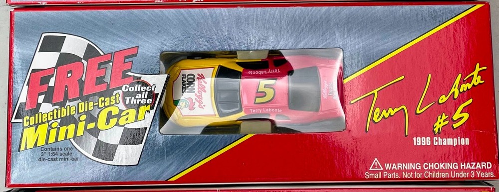 Kellog's Racing TERRY LABONTE #5 1996 Collectible Diecast Mini-Car 1:64, Yellow