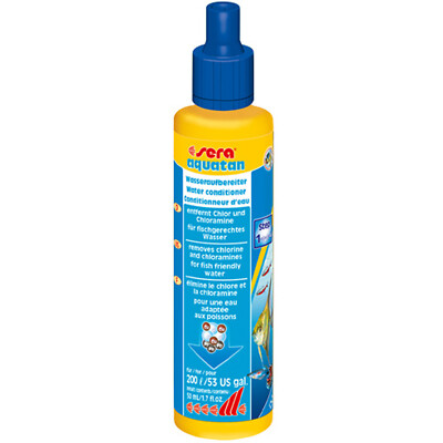 Sera Aquatan 50mL Chlorine Ammonia Remover 1.7oz Aquarium Water Conditioner