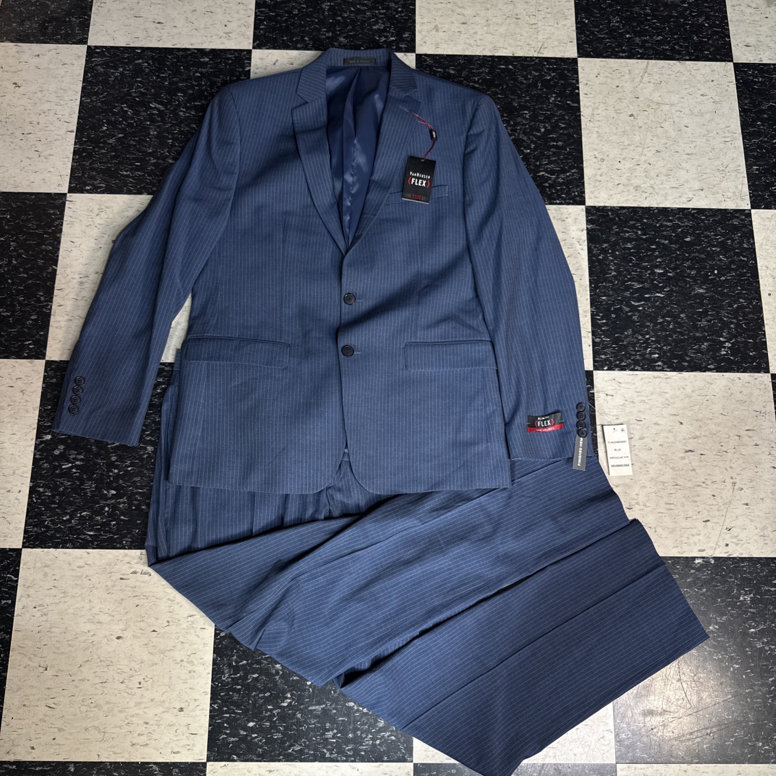 $495 Van Heusen "Taverly" Men's Flex Slim Fit Suit Jacket 44