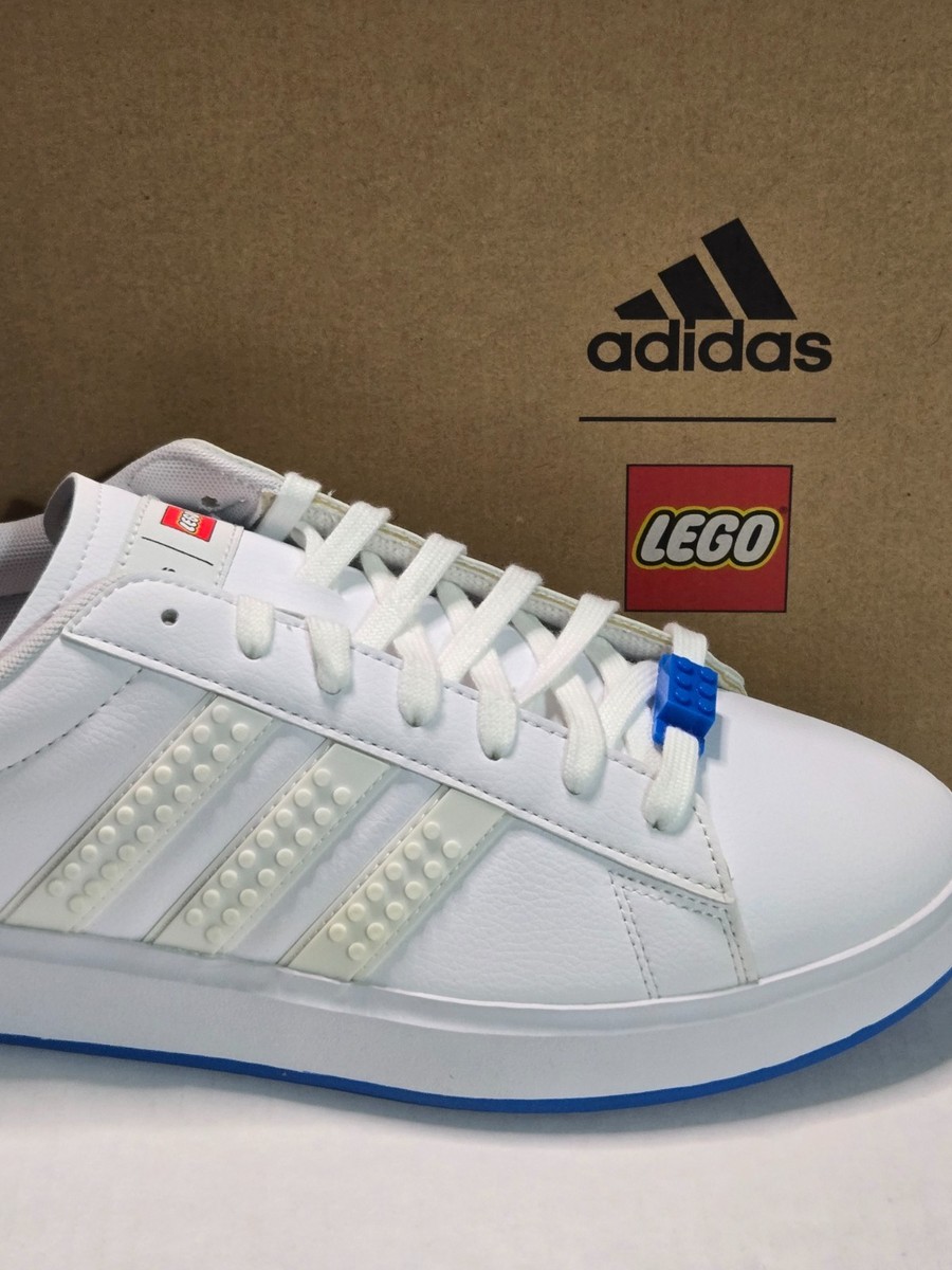 Adidas x LEGO Grand Court 2.0 Sneakers Size 6.5 Men White/Blue